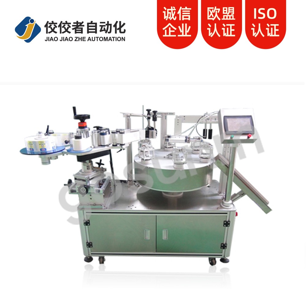 全自动转盘式四面贴标机
